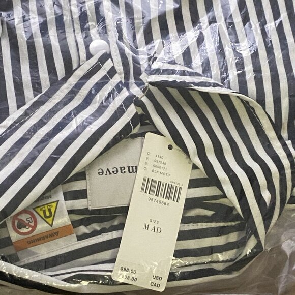 Anthropologie The Bennet Buttondown Shirt by Maeve M black new Adaptive - Picture 2 of 4